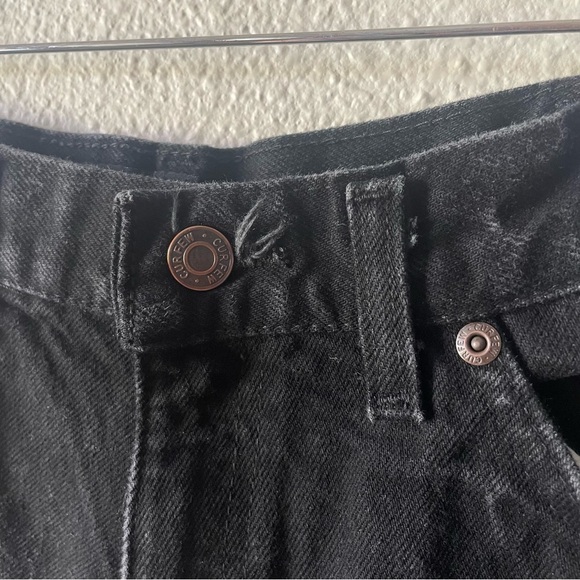 Vintage Curfew Tapered Jeans Girls 14 Slim (23x26) Black Distressed Cotton - Picture 8 of 16